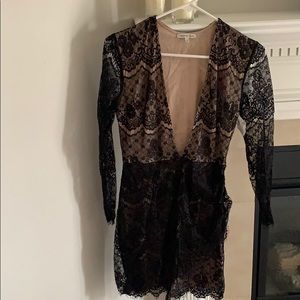 Black Lace Mini Dress